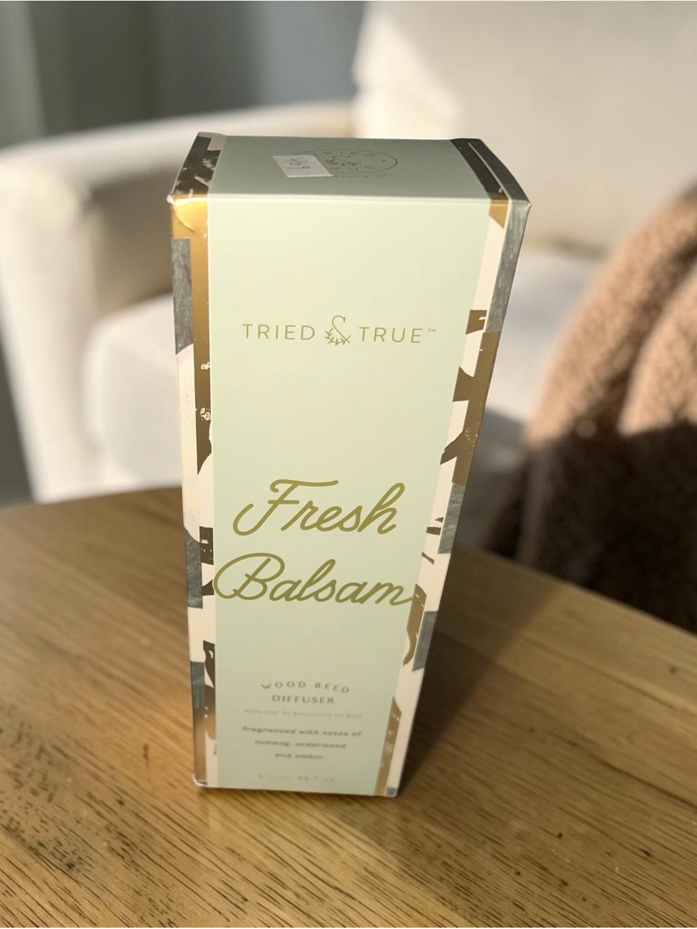 Tried & True Fresh Balsam Wood Reed Diffuser - 3 fl oz BNIB